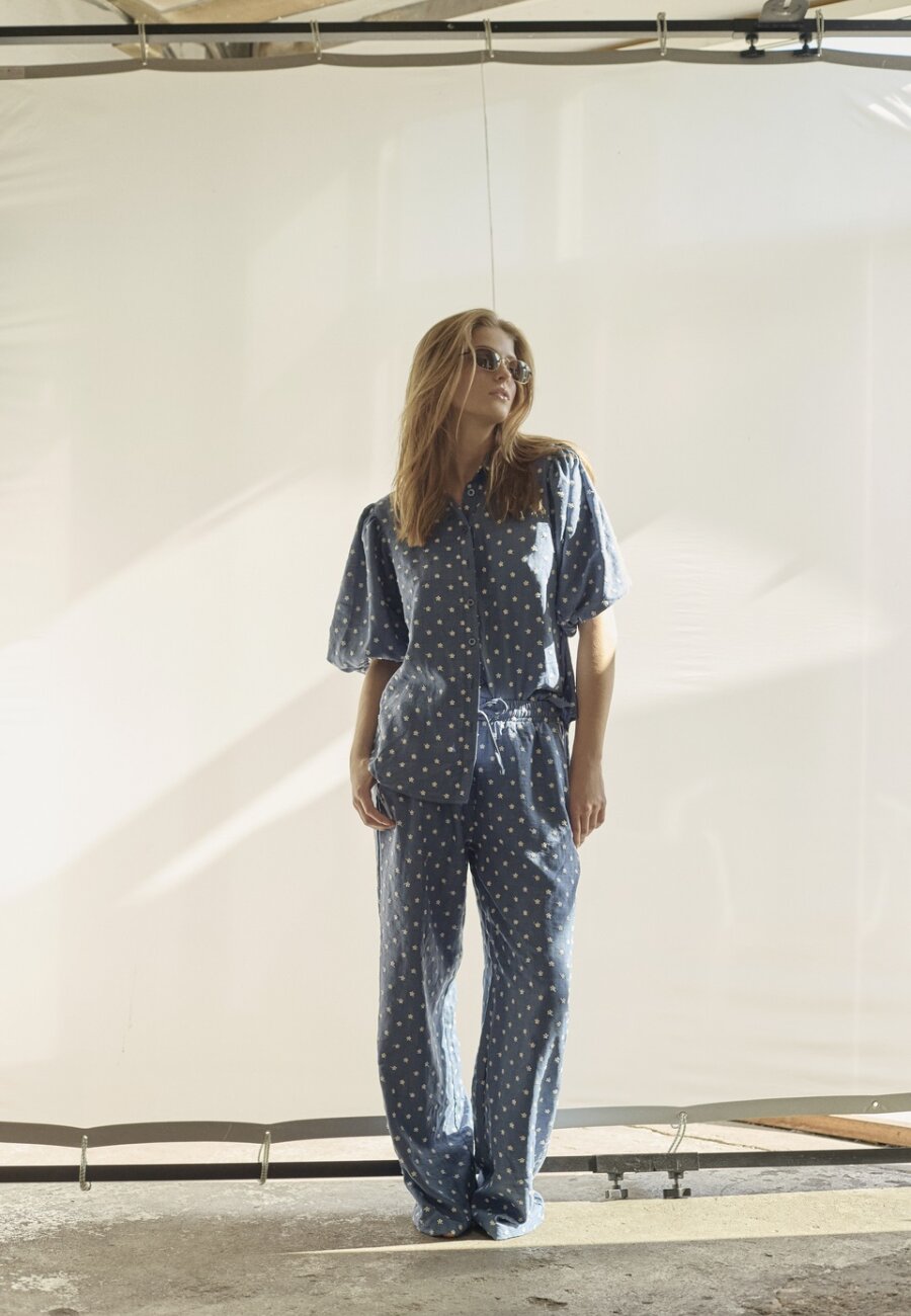 Sisters Point | Ella Pantalon Blue Flower