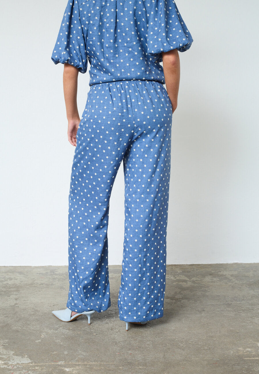 Sisters Point | Ella Pantalon Blue Flower