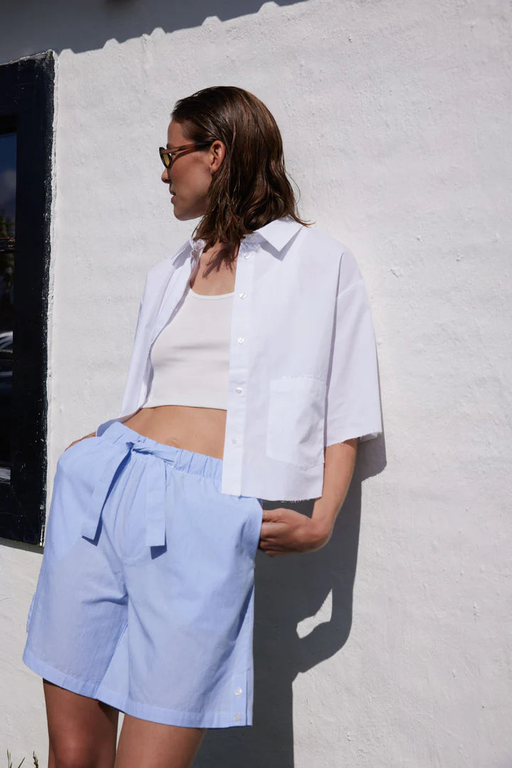 Esmé studios | ESBilly Cropped Shirt - White | ES225-334