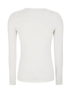 Esmé studios | ESPenelope LS O-neck Slim T-shirt - White | ES1501