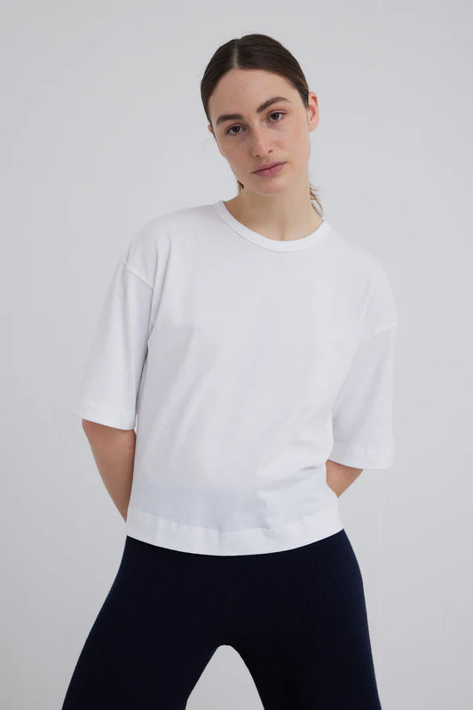 Esmé studios | ESSigne 2/4 Boxy T-shirt GOTS - White | ES222-300