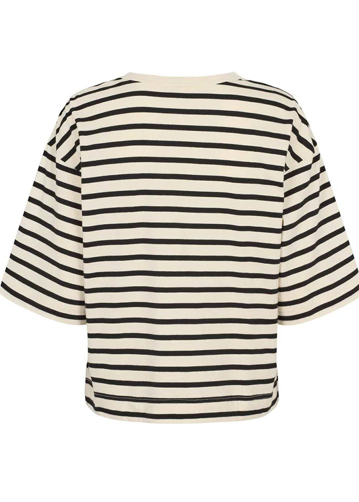 Esme Studios | ESSigne Boxy T Shirt Stripe Gots Pristine Stripe
