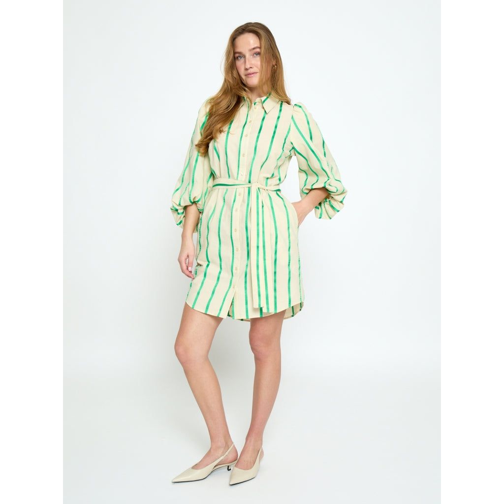 Minus | Eleni Short Dress Greenbriar Stripe