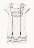 M.A.B.E. | Elsa Embroidered Cotton & Lace Trim Sundress Ecru/Multi