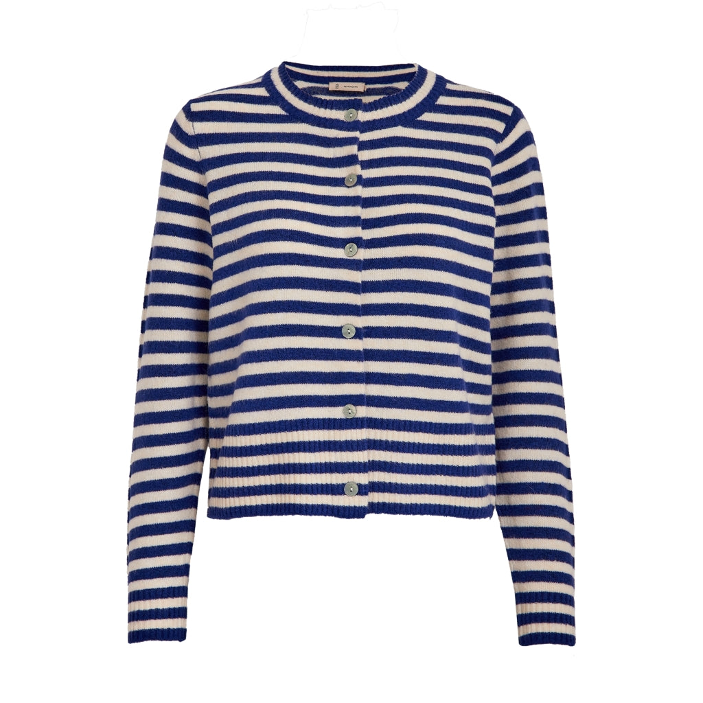 Peppercorn | Fabienne short cardigan - navy peony stripe - PC8154