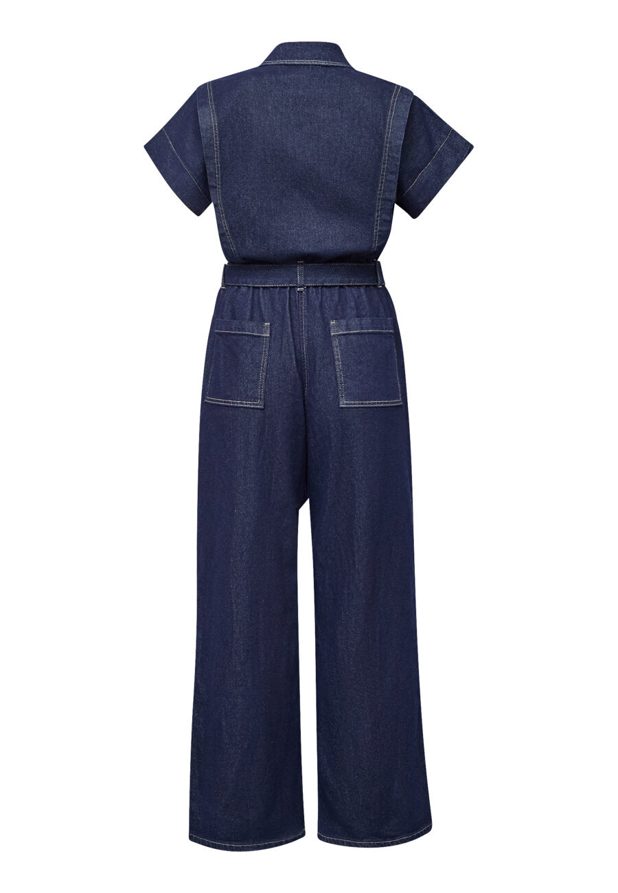 Sisters Point | Feba Jumpsuit Unwashed Denim