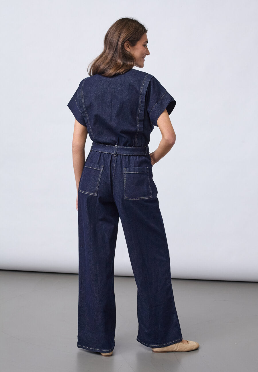 Sisters Point | Feba Jumpsuit Unwashed Denim
