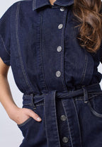 Sisters Point | Feba Jumpsuit Unwashed Denim