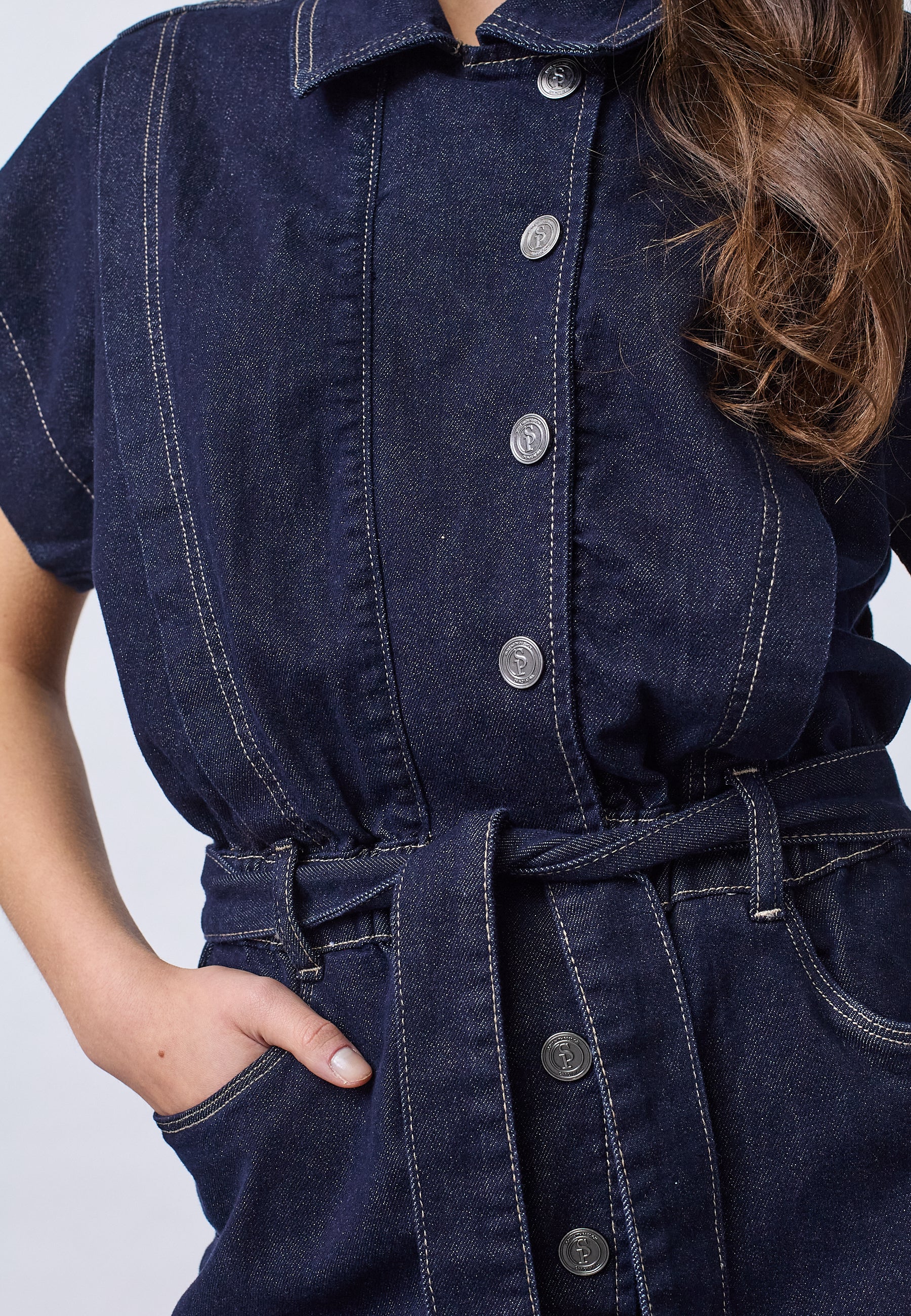Sisters Point | Feba Jumpsuit Unwashed Denim