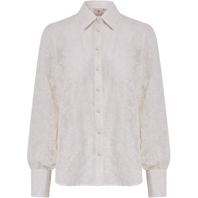 Peppercorn | Feodora embroidered shirt - gardenia - PC8161