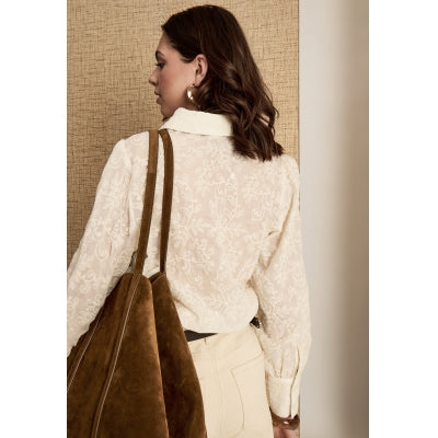 Peppercorn | Feodora embroidered shirt - gardenia - PC8161