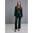 Minus | Holli high waisted flared sequin pant - black