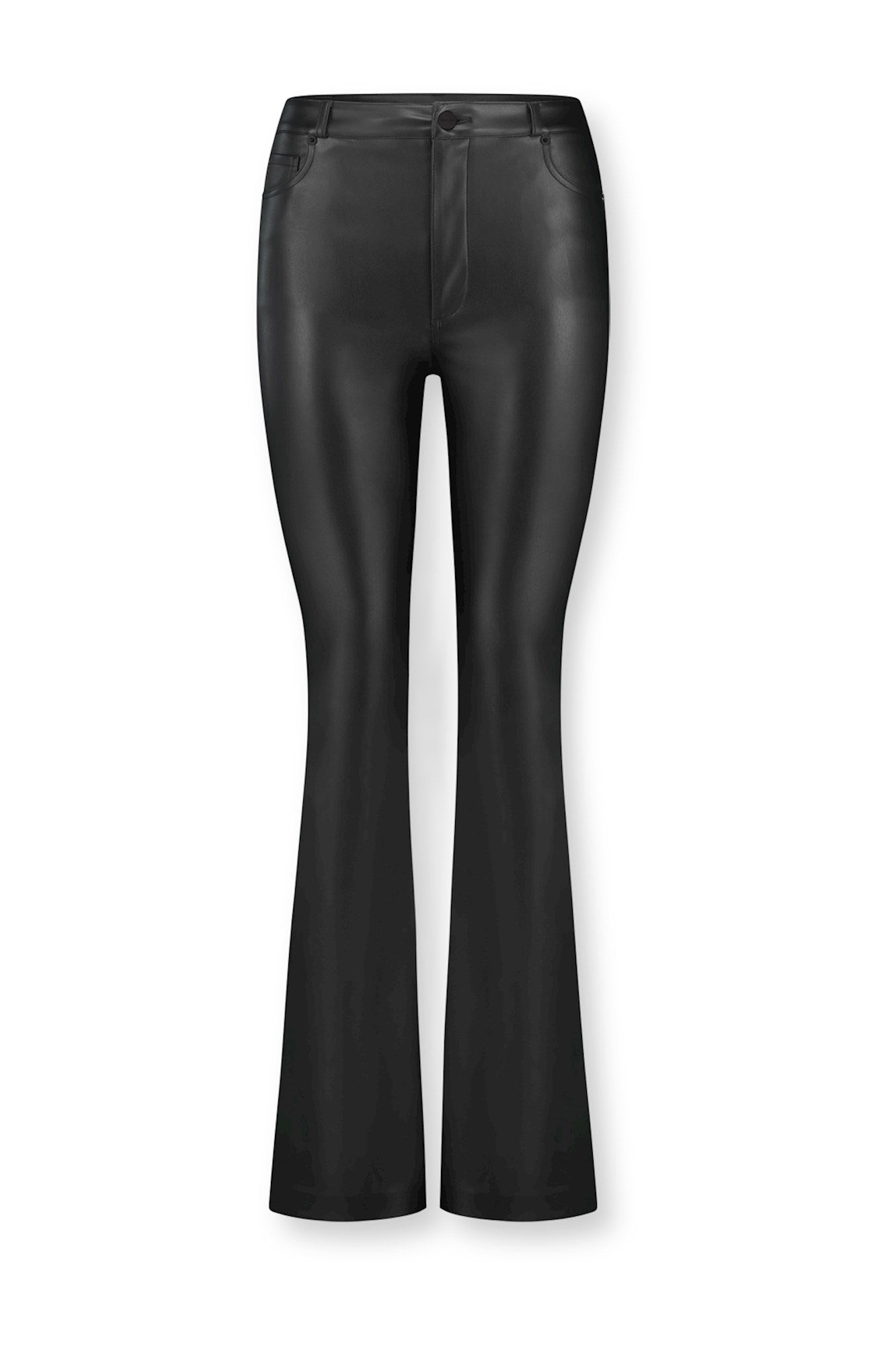 Homage | Jane Vegan Leather flared pants black