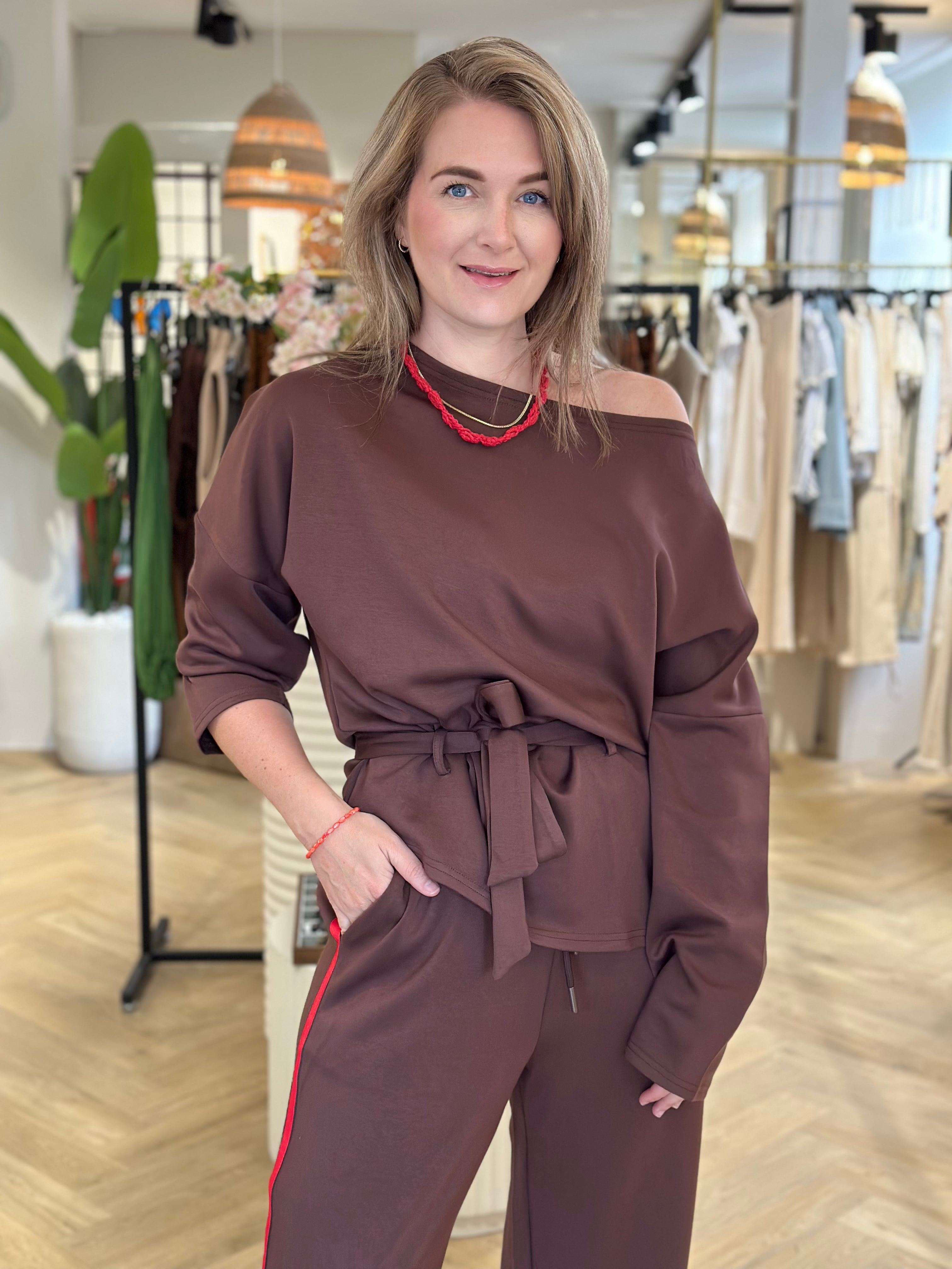 The Clothed | Bogor Top A-symetrical Coffee