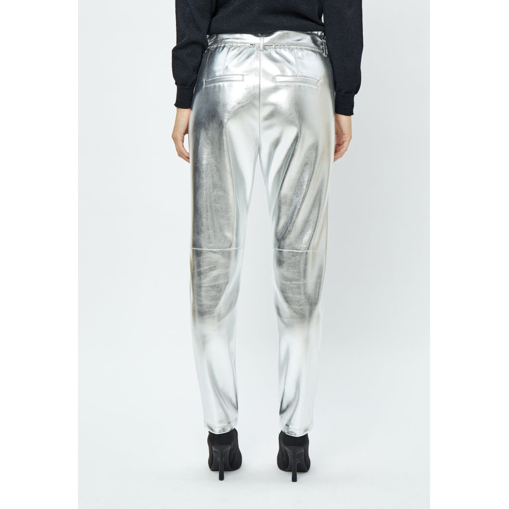 Minus | Jayda metallic pu pant - silver metallic - MI5890