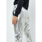 Minus | Jayda metallic pu pant - silver metallic - MI5890