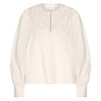 Aimee The Label | Jeanine3 blouse embroidery - sand