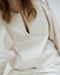 Aimee The Label | Jeanine3 blouse embroidery - sand