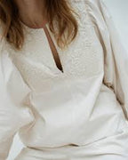 Aimee The Label | Jeanine3 blouse embroidery - sand