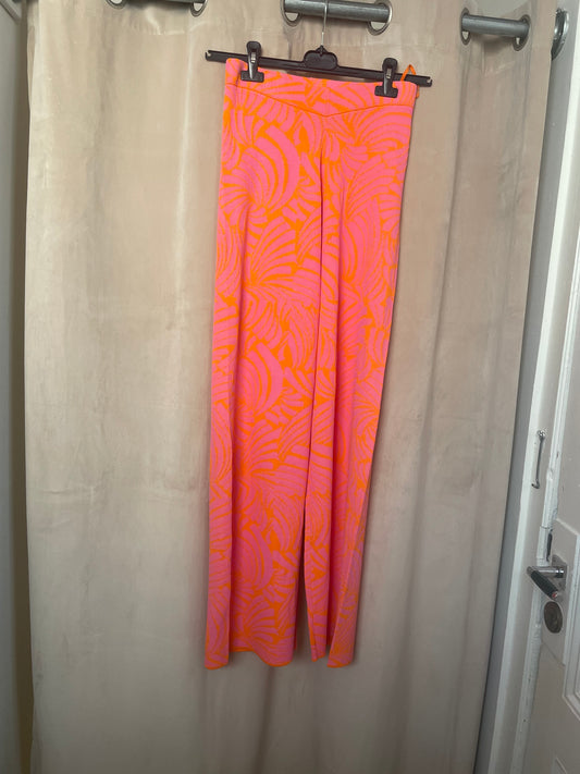 Suncoo Paris | pantalon Joe - oranje en roze gemeleerde print
