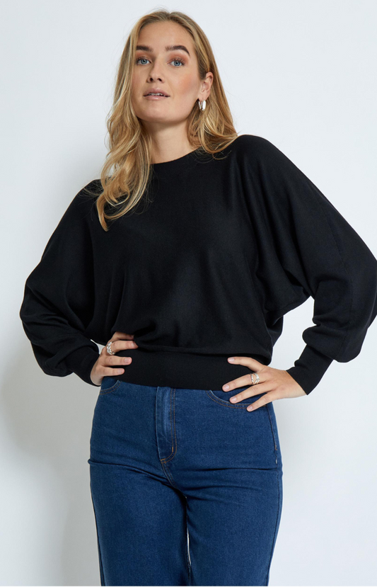Minus | Dana Bat Sleeve Knit Pullover Black