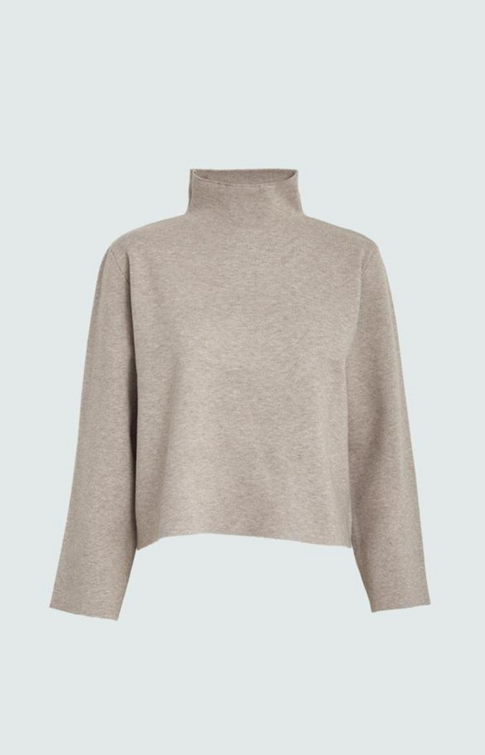 Minus | Lupi High Neck Knit Pullover String Melange