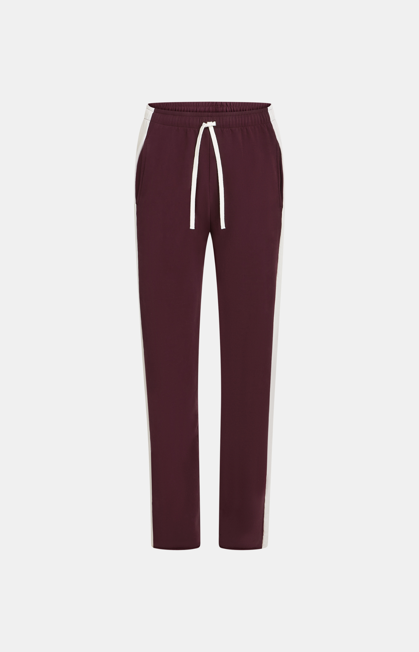 Penn & Ink N.Y | Trousers Stripe Aubergine/Ecru