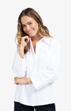 YAYA | Soft Oversized Blouse Pure White
