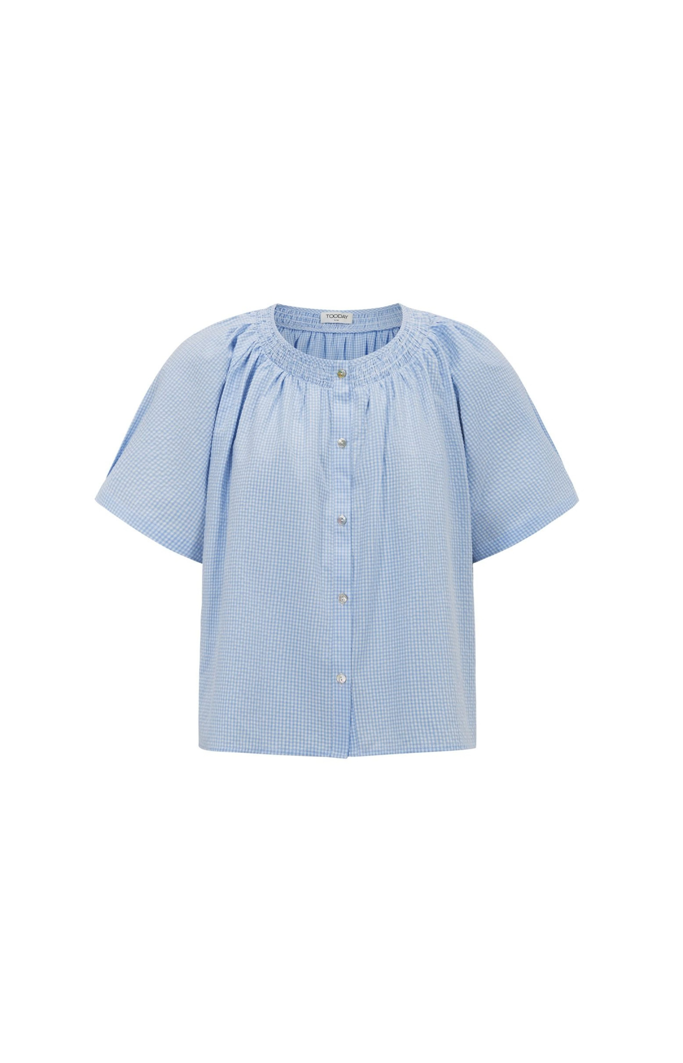 Tooday | Cora Check Shirt Chambray Blue