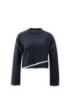 YAYA | Knitted Sweater Collegiate Blue Melange