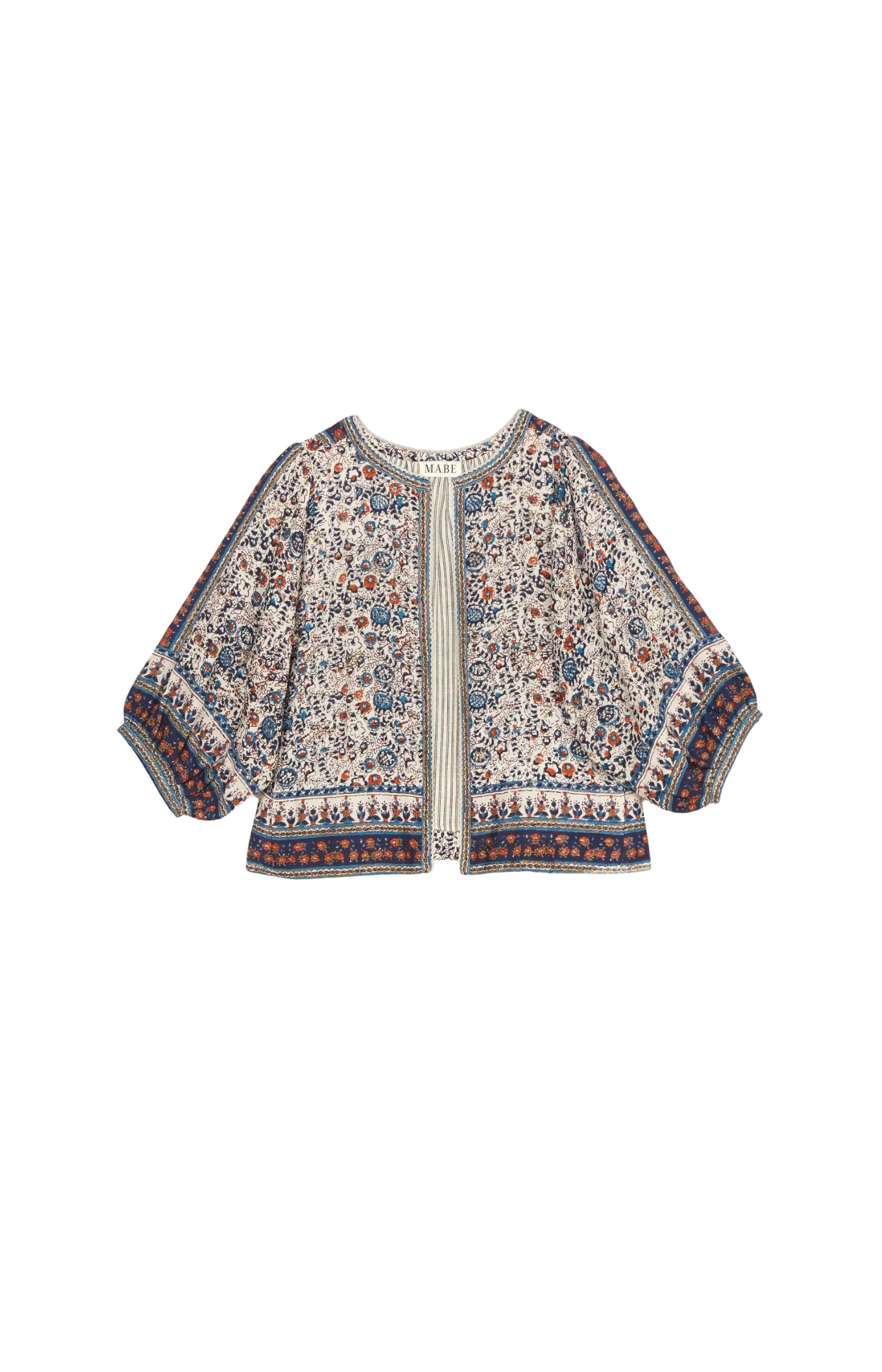 M.A.B.E | Cass Print Jacket Indigo/Rust