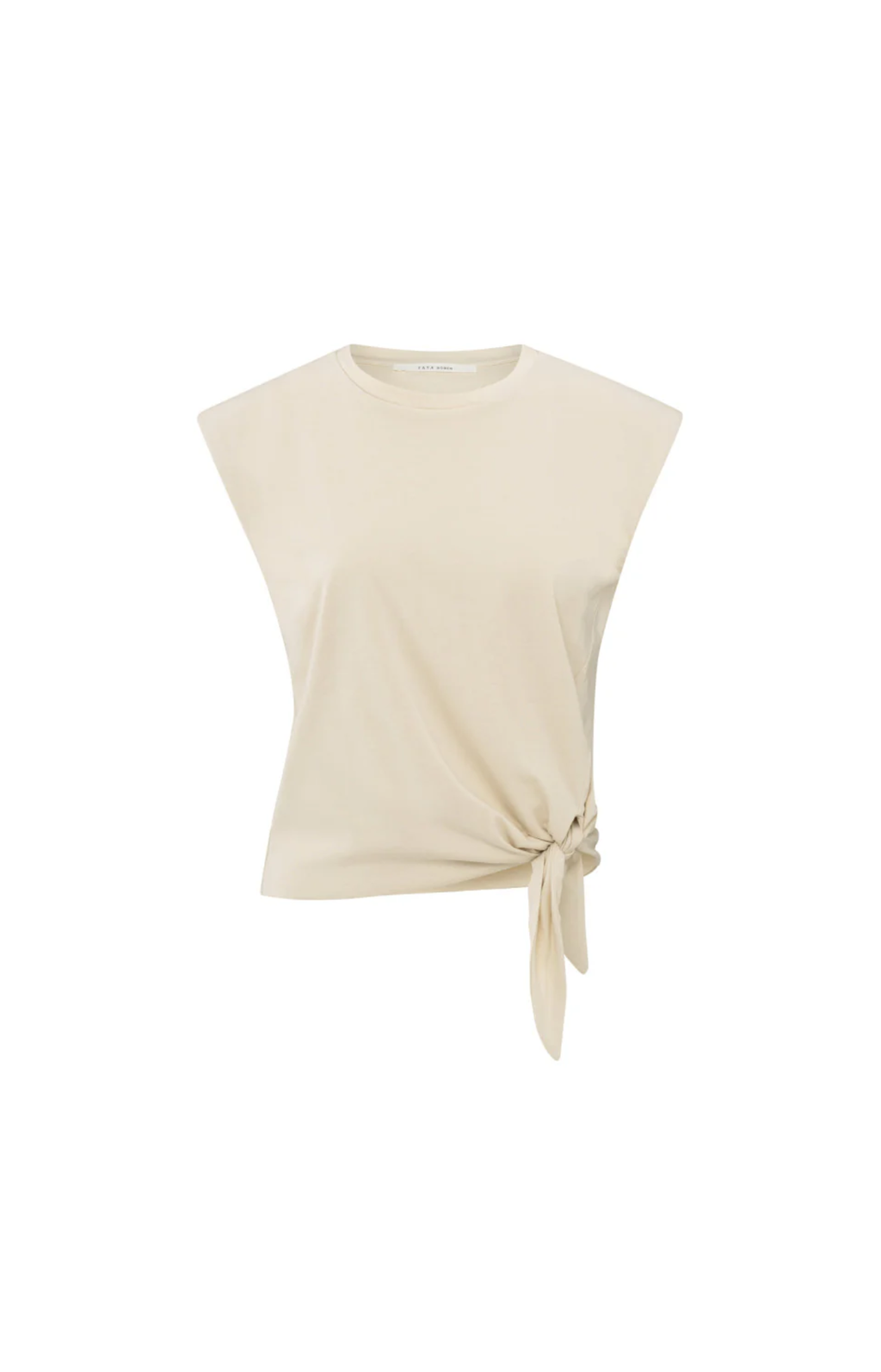 YAYA | Mouwloze Top Knoopdetail Summer Sand