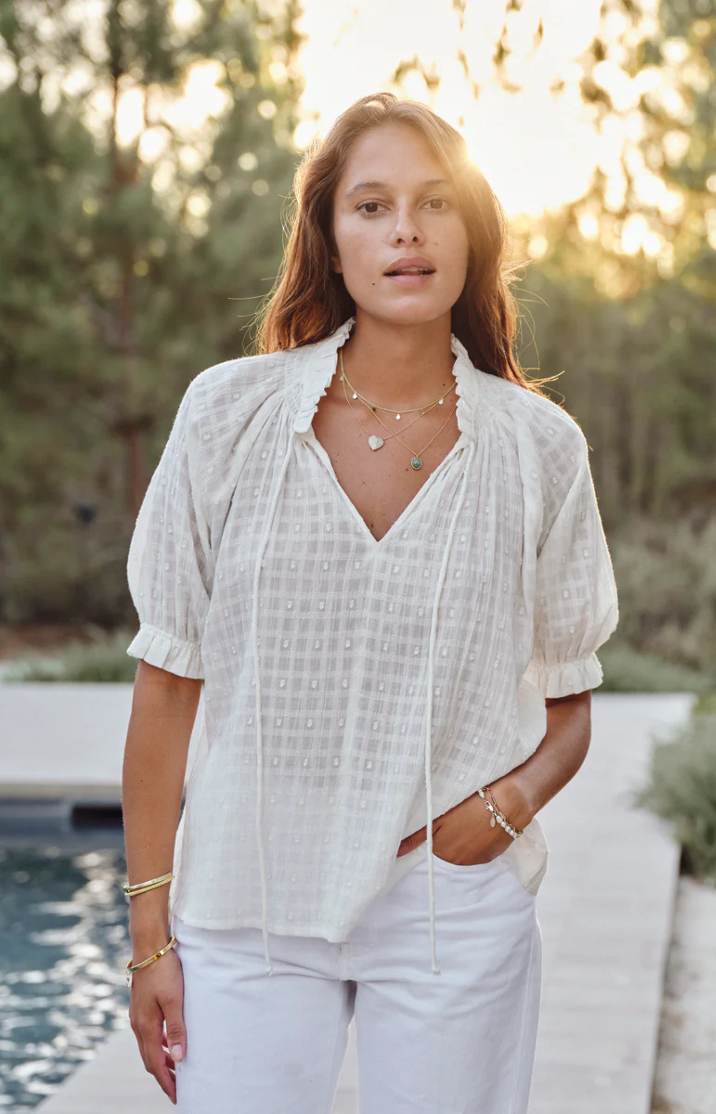 M.A.B.E | Etta Top Ecru