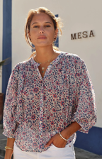 M.A.B.E | Della Print Top Blue/Pink