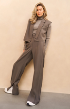 YAYA | Wide Leg Trousers Dark Night Grey