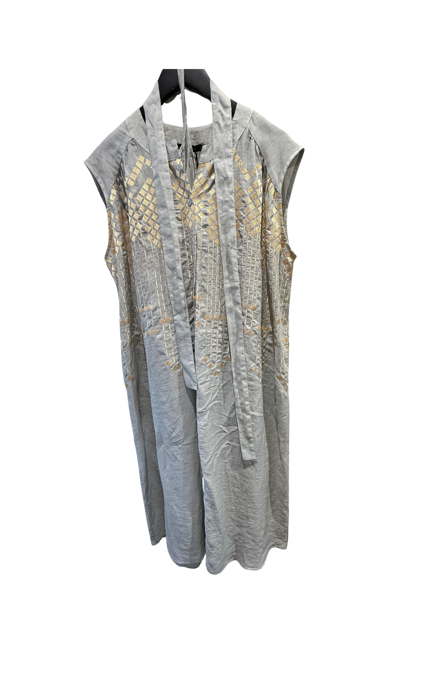 Greek Archaic Kori | Jurk Long Grape Sleeveless Stone\Gold
