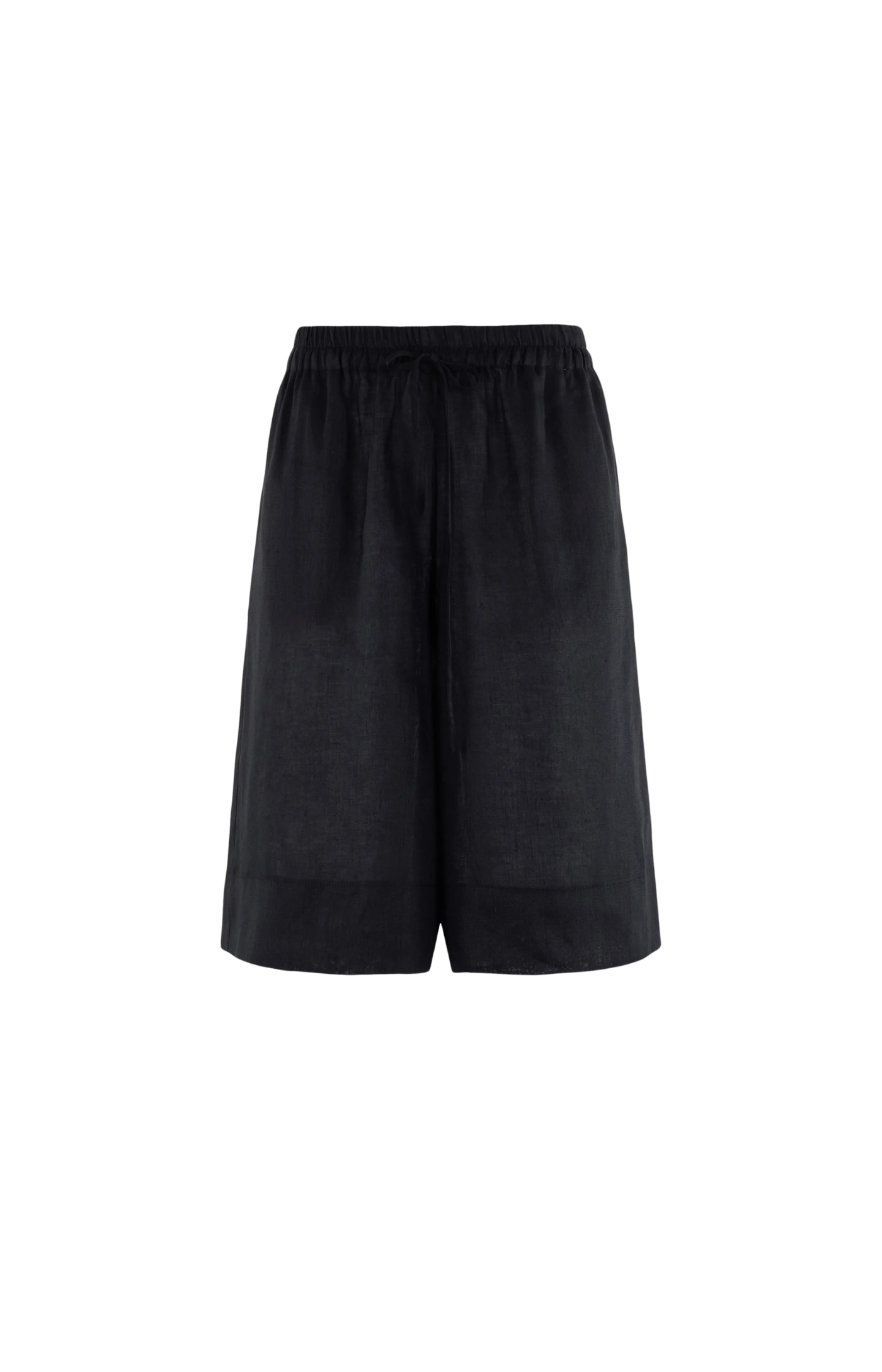 Greek Archaic Kori | Bermuda Elastic Waistband Black