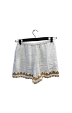Greek Archaic Kori | Shorts Papyrus Elastic Waistband White/Gold