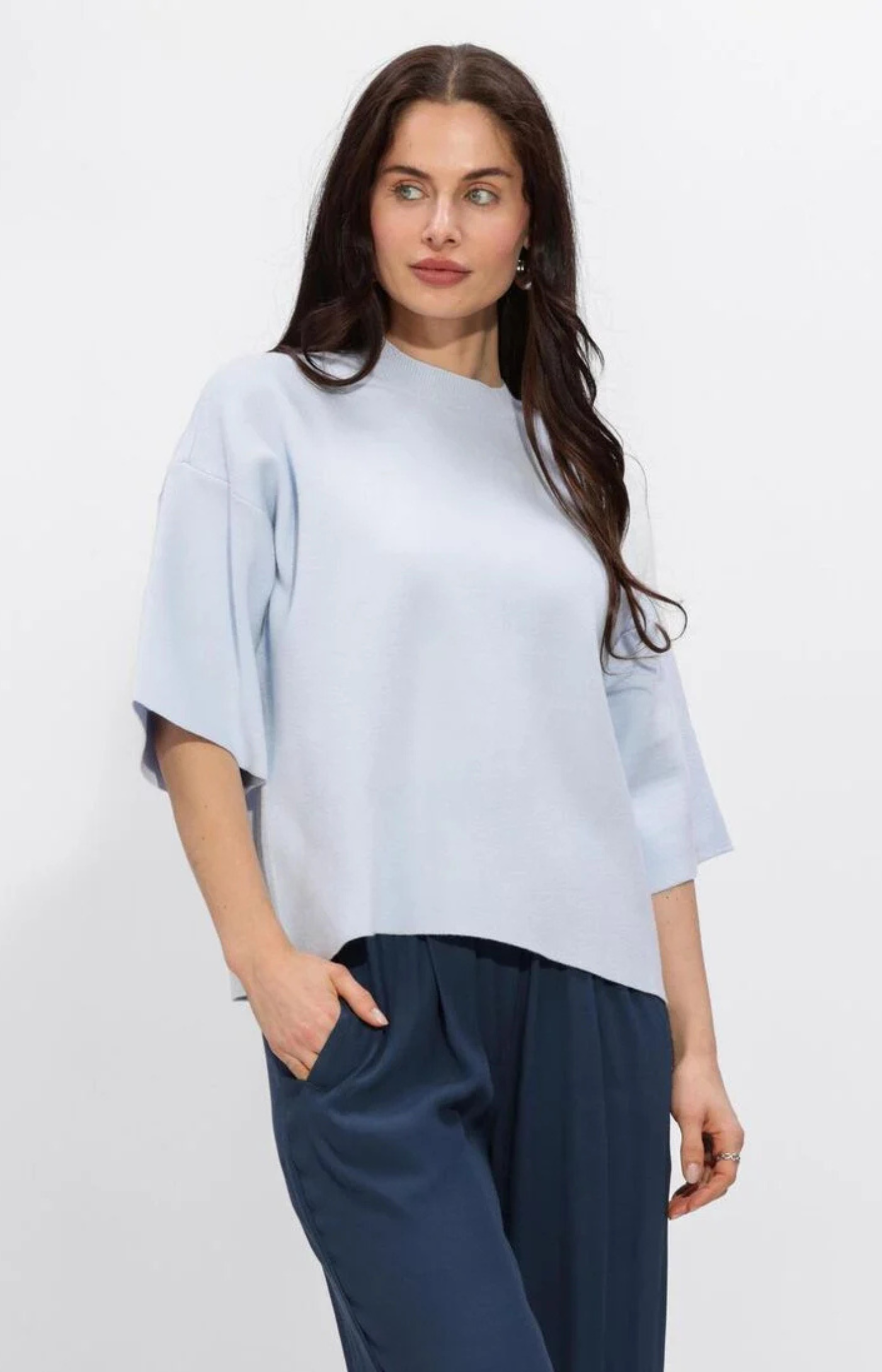 Minus | Lupi Knit T-shirt Skyway Blue