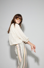 Imprevu | Giulia Flower Lace Blouse In Natural Color