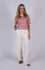 The Clothed | Larisa Stripe Fuchsia Offwhite