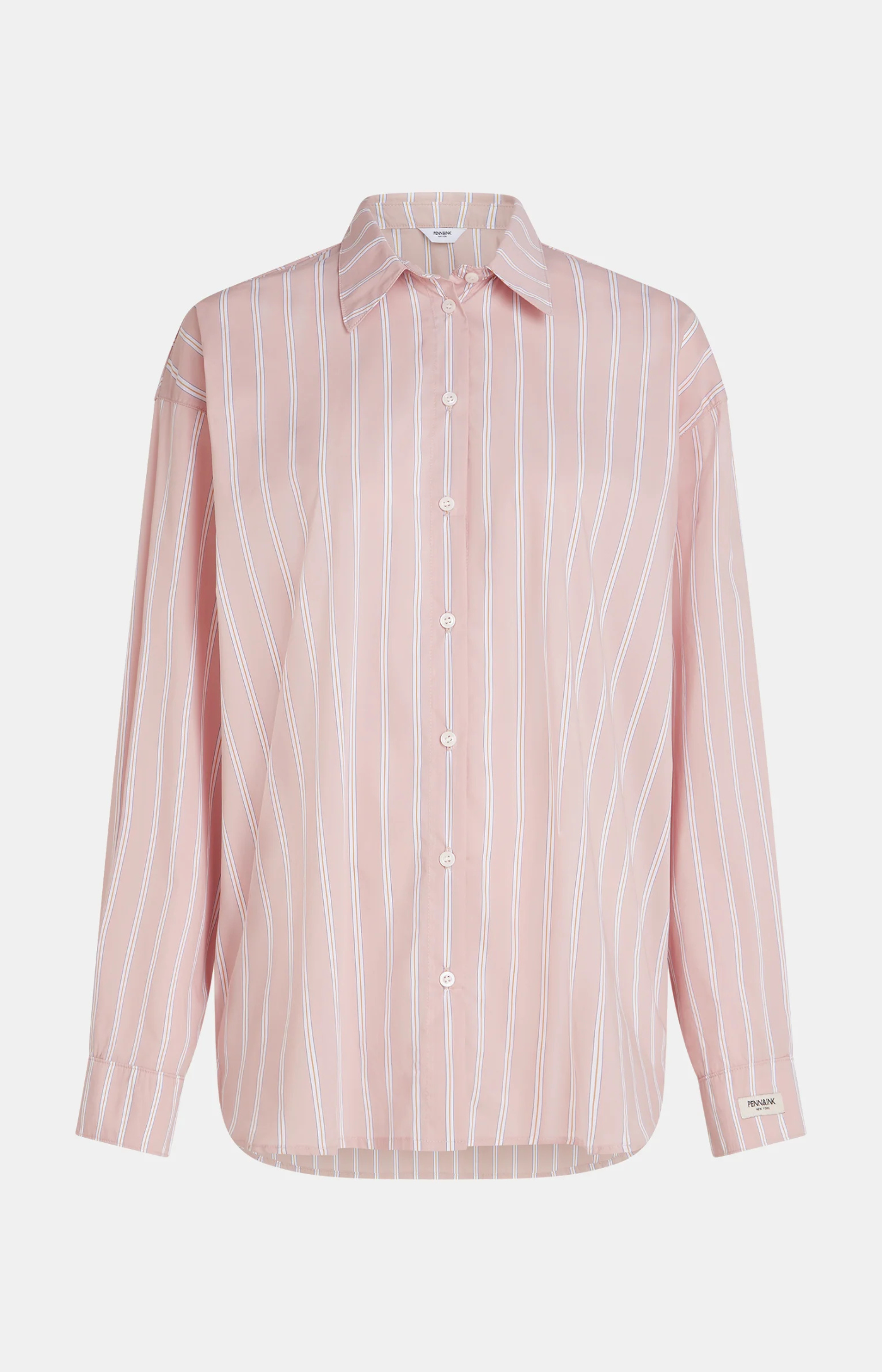 Penn & Ink N.Y | Blouse Stripe Salmon