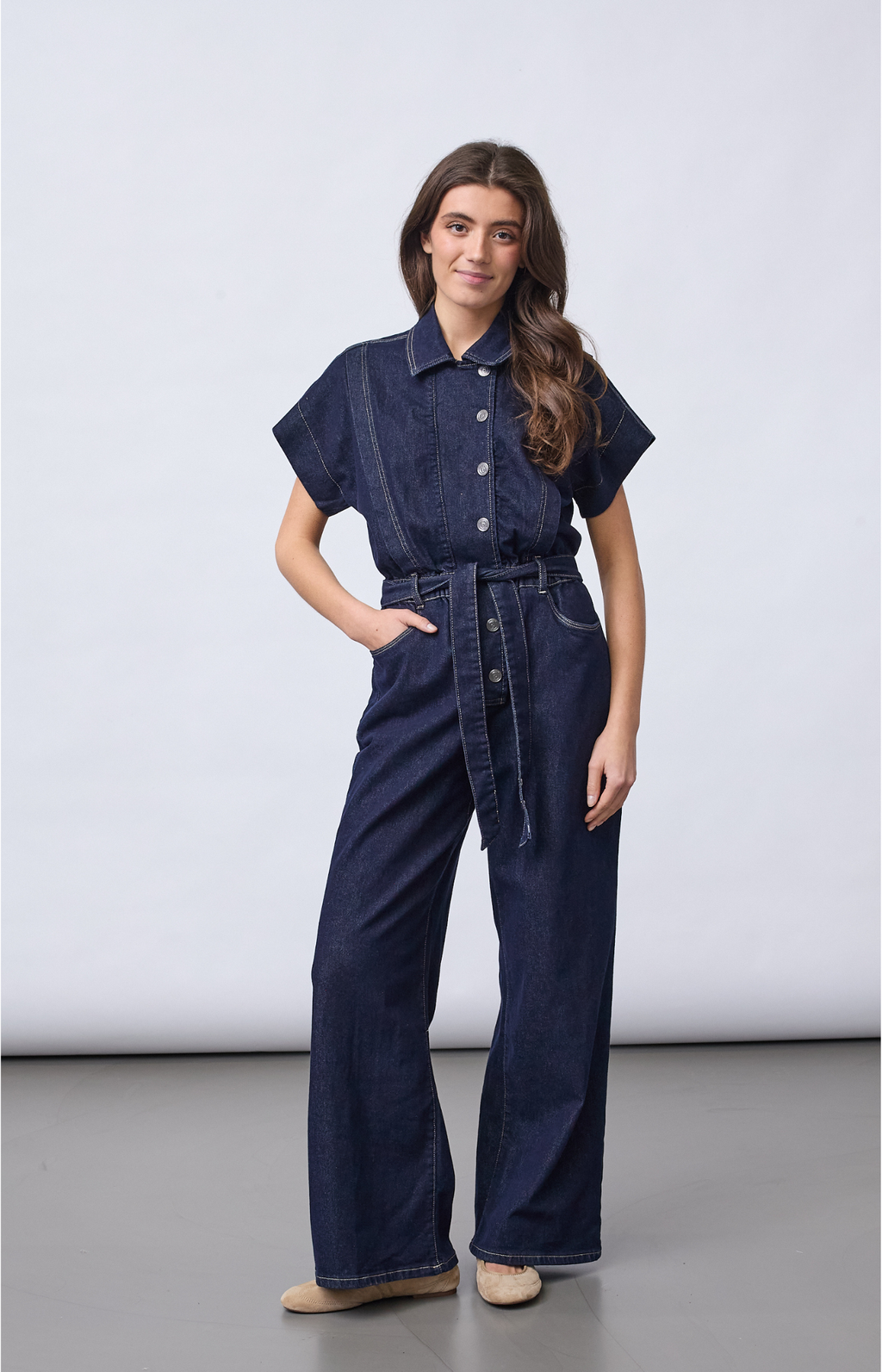 Sisters Point | Feba Jumpsuit Unwashed Denim