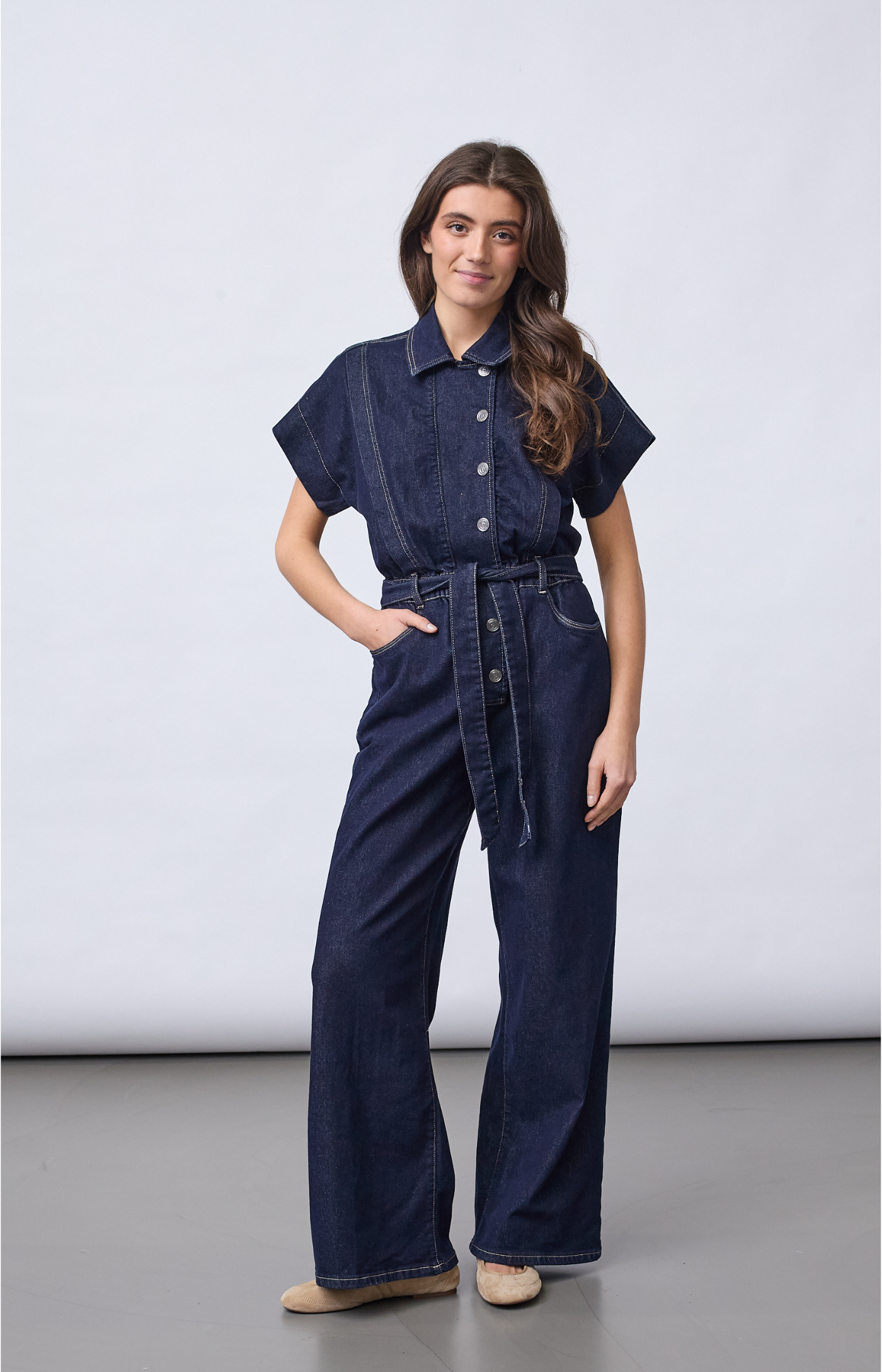 Sisters Point | Feba Jumpsuit Unwashed Denim