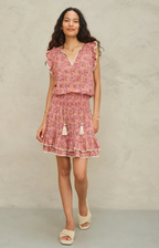 M.A.B.E. | Ceci Floral Printed Cotton Sundress Pink