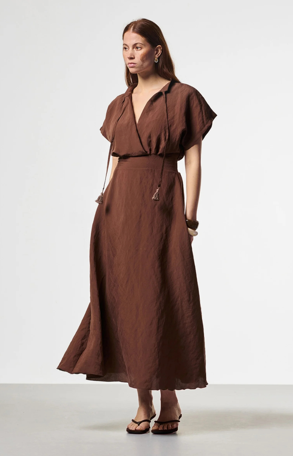 Aaiko | Serra Jurk Bitter Chocolate