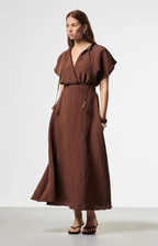 Aaiko | Serra Jurk Bitter Chocolate