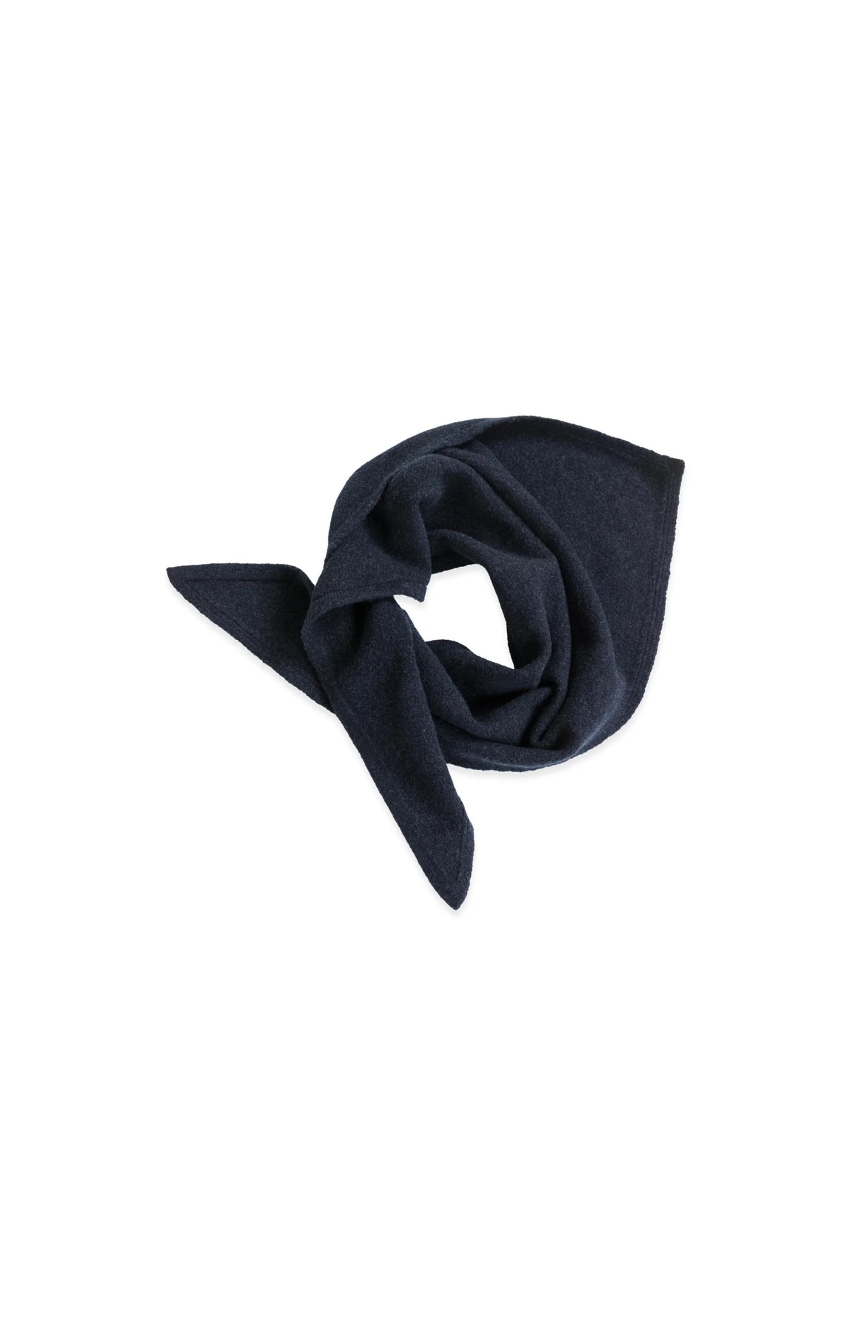 YAYA | Knitted Triangle Scarf Cat Black Melange