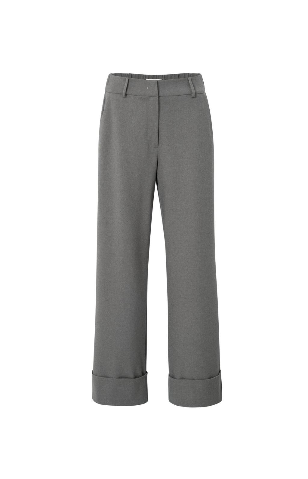 YAYA | Soft Structured Pants Cloud Grey Melange