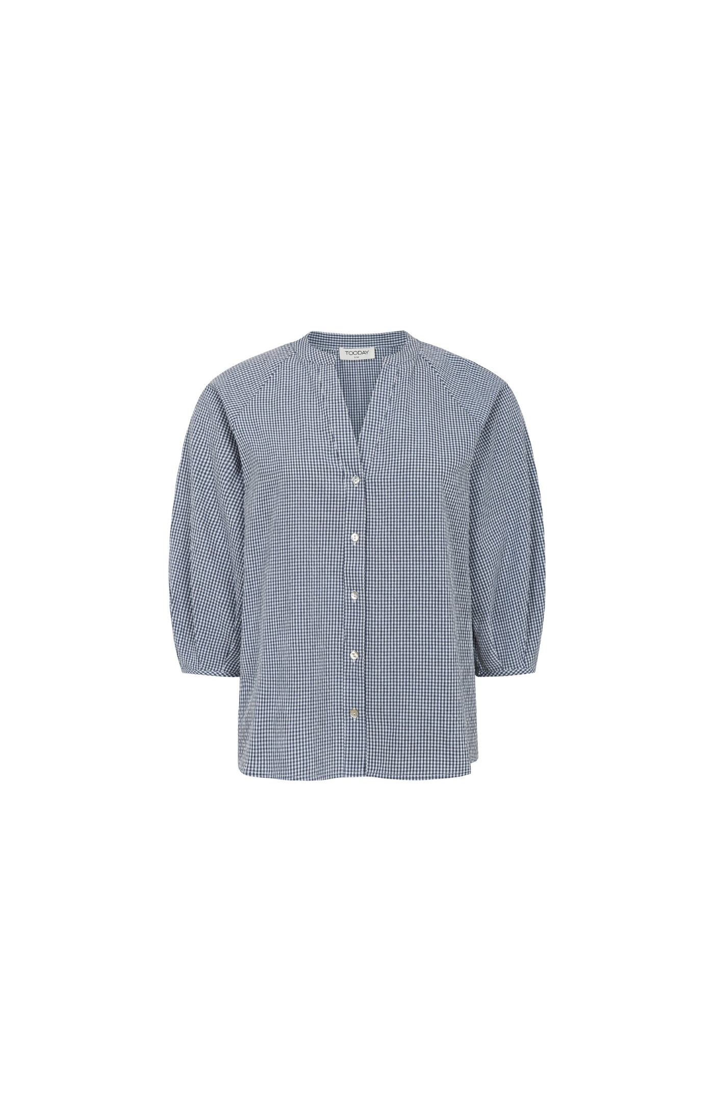 Tooday | Cora Check Shirt Chambray Blue